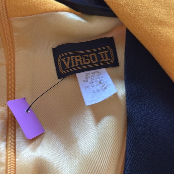 1980s 80s 90s Vintage 14 Chic Costume Jacket Dress Black & Yellow US 8 Medium - Picture 9 of 9